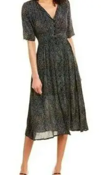 💕BA&SH💕 Azala Dress ~ Noir Black Print Small S US 6 NWOT