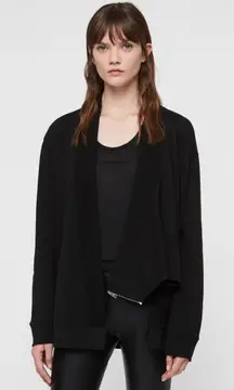 All Saints Drina Drape Jacket Black