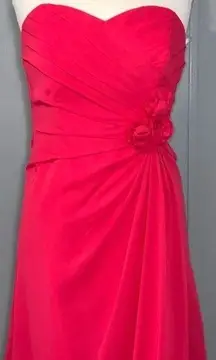 Alfred Angelo  Pink Chiffon Homecoming Strapless Mini Formal Prom Party Dress 12