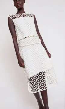 No 6. Natural Cotton Macrame‎ Skirt Size 2/M