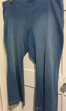 INC Concepts Plus Size HighRise Pull-on Flare-Leg Jeans Medium Wash Indigo 28W