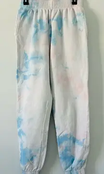 Frankies Bikinis Aiden High Rise Sweatpants Tie Dye Funfetti L