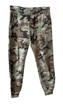 Polo Ralph Lauren Women Camo Olive Green Sweatpants Jogger Size Small Casual