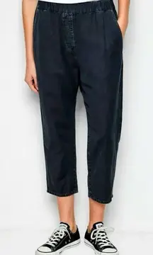 Nili Lotan Luna Pants Drop Crotch Elastic Waist Casablanca Trousers Sz XS