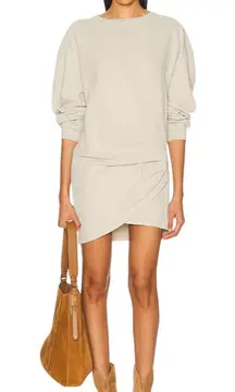 Isabel Marant Etoile Pipper Dress in Ecru 38 New Womens Mini Sweatshirt
