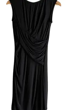 Kut from the Kloth Mollee Draped Knit Jersey Sheath Dress in Black, Size‎ 0