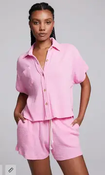 Chaser Valentina Rosewater Button Down size small