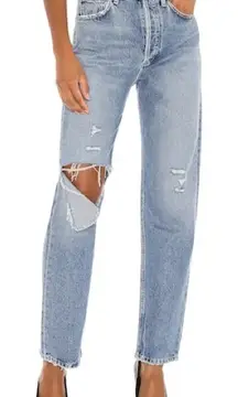 AGOLDE 90s Pinch Waist Jeans‎ Sz 27 in Lineup NEW distressed straight leg