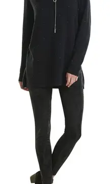 Mud Pie Black Knit Sweater Textured Dotted Pattern