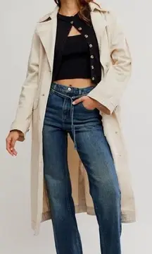 Free People Perry Washed Cotton Trench Coat S