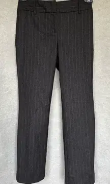 Ann Taylor Women's Gray Pinstripe Wool Dress Pants Size 4 Business