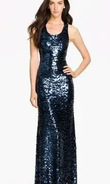 BCBGMAXAZRIA  Allure Sequin Racerback Gown - XS