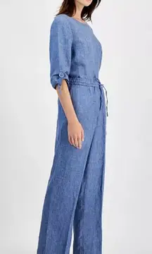 Luscury 100% Linen pants Blue Ocean Size Medium