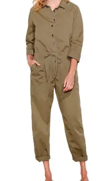 Women’s  khaki utility jumpsuit overalls size 2