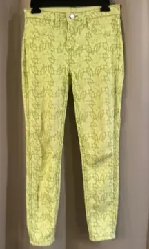 Lime Green/Yellow Patterned Reverse-able Pants