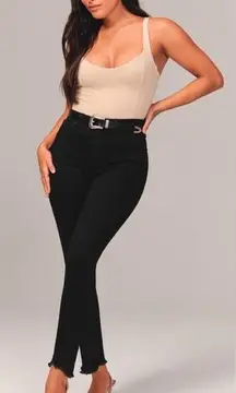 A&F Curve Love High Rise Super Skinny Ankle 26 Short‎ Washed Black