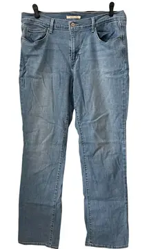 Levi's 505 Straight Leg Women's size 14 Regular Wash Blue Denim Jeans W34 L42