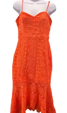 Charlotte Russe Y2K Showgirl Dress Medium Swiftie Concert Lace Crochet Festival