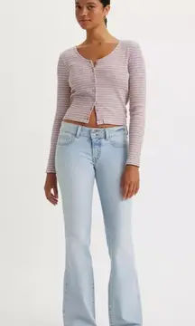 Levi's Women's Superlow Flare Jeans 27x32 Whoops I Did It Again Light Wash