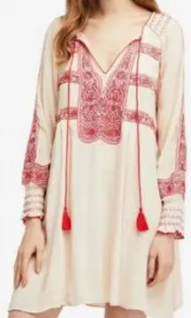 Free People Wind Willow Embroidered Mini Dress