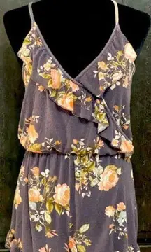 Rue 21 flowers romper rayon spandex size small