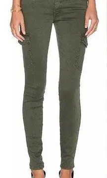 Mother Jeans The Charmer Cargo Jean in "The First Move" Olive green