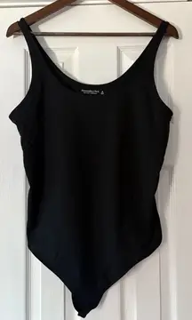 Abercrombie & Fitch Classic Black Tank Bodysuit Soft A & F Size XL EUC NWOT