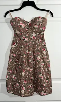 Rue 21 Dress Strapless Floral