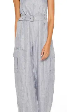 FOREVER 21
BELTED PINSTRIPED CARGO
JUMPSUIT