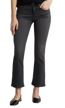 Madewell Middle School Rise Kick Out Jeans Black Size 28 Minimalist Coastal Boho