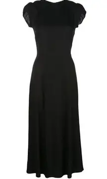 Reformation NWT  Gavin in Black Cutout Back Side Slit Crepe Midi Dress 2