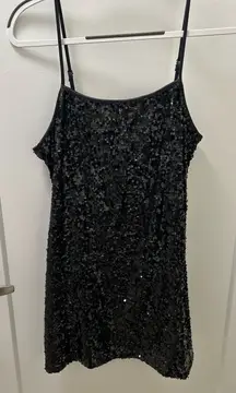 H&M Black Dress with Sequin Detail