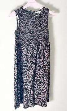 The Nines by Hatch Leopard Smocked Maternity Dress in Size XS