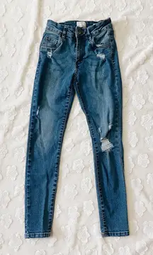 mid rise skinny jeans