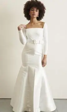 NWT Solace London The Mabel Belted Wedding Dress in US 6