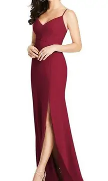 Dessy Collection Burgundy bridemade maxi dress 18