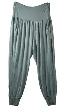 Athleta Studio Jogger Pants Modal Blend Blue Green Women's Size L