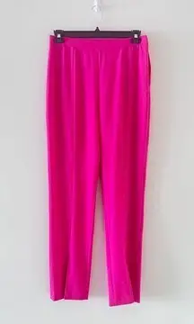 1.State Front Slit pink Stretch Crepe Pants size 8 excellent pre owned condition