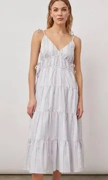 NWT Rails Size Medium Julia West Seaport Stripe Organic Cotton Midi Dress