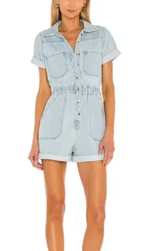 Show Me Your Mumu Cannon Denim Romper in Dockside