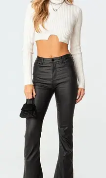 ✨Edikted Luna Faux Leather Flare Sz XS Jeans✨