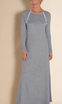 ✨Soft Surroundings gray cozy house dress nightgown in PM✨
