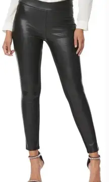 NWT  high waisted faux Thermal leather pull on leggings Size S