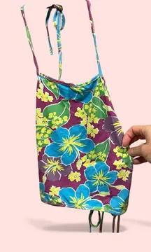 Cute Her Pony the label NWT tropical halter tie on top crop floral stretch