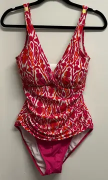 Lauren Ralph Lauren Pink One Piece with ruched sides