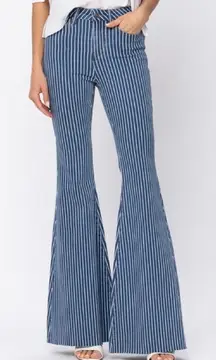 Judy Blue Stripe Super Flare Jeans Sz.11/30