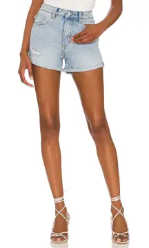 Revolve Lovers + Friends Jamie High Rise Cuffed Jean Denim‎ Short Size 27 NWT