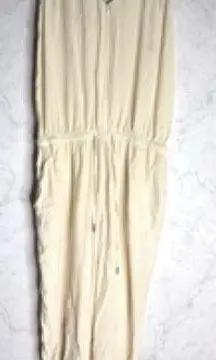 Frame silk charmeuse jumpsuit in blanc