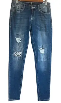 Dear John American Classic‎ Distressed Patch Denim Jeans Women's