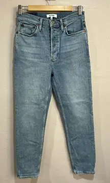 Re/Done Comfort Stretch High Rise Ankle Crop